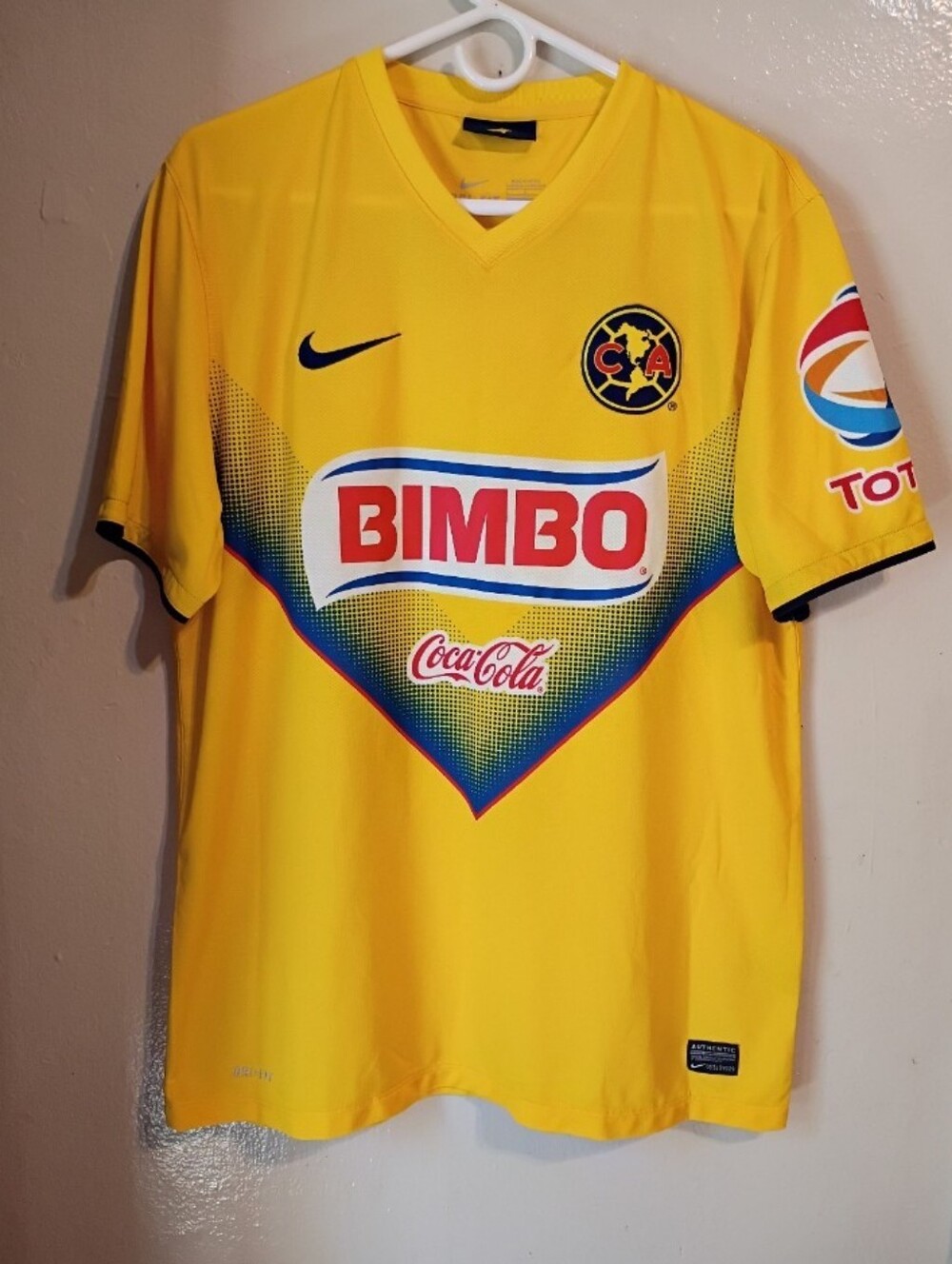 Nike Club América Yellow Home Jersey with Bimbo Sponsor